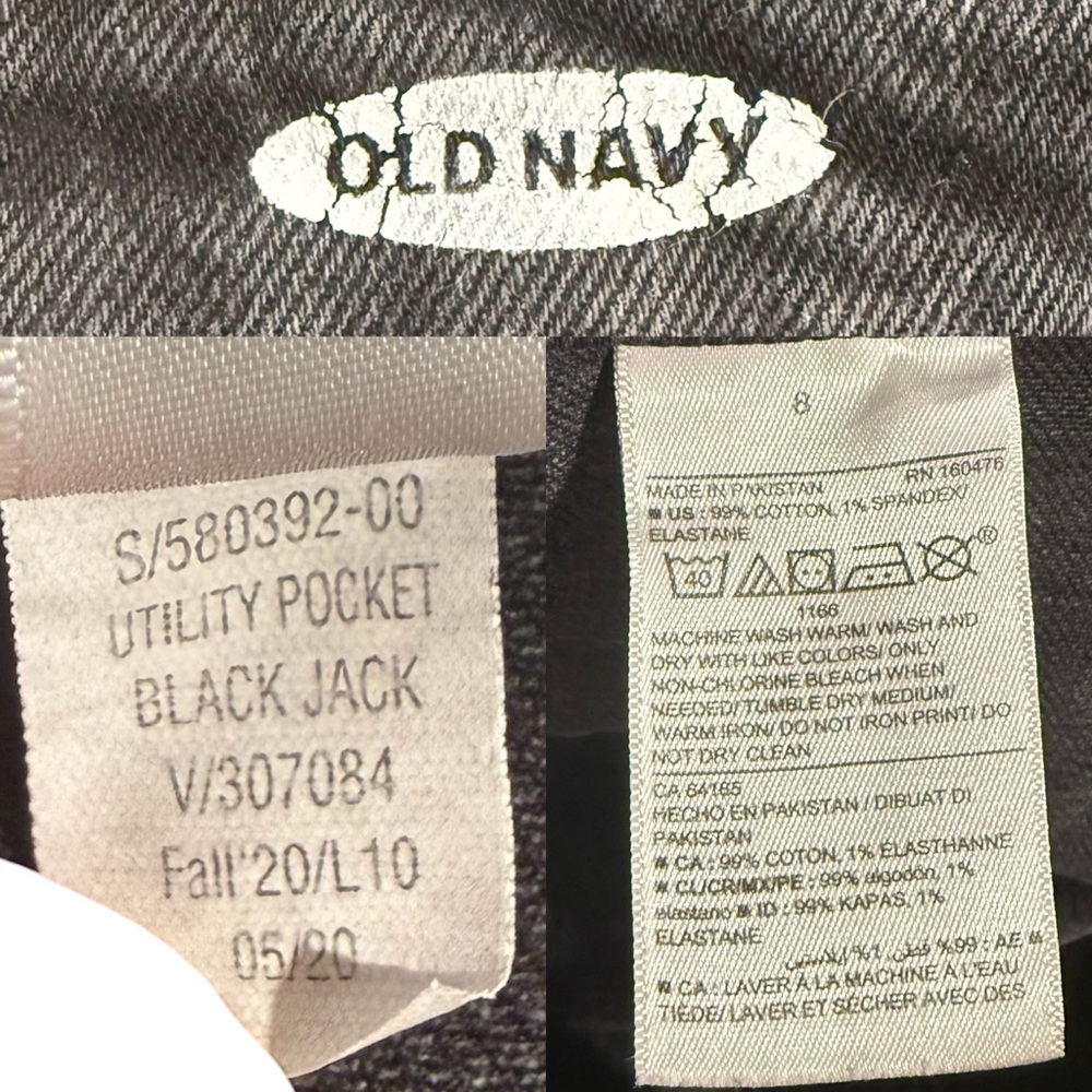 Old Navy High-Waisted Utility-Pocket Black Jean Skirt for Women in Black Jack - Picture 5 of 7